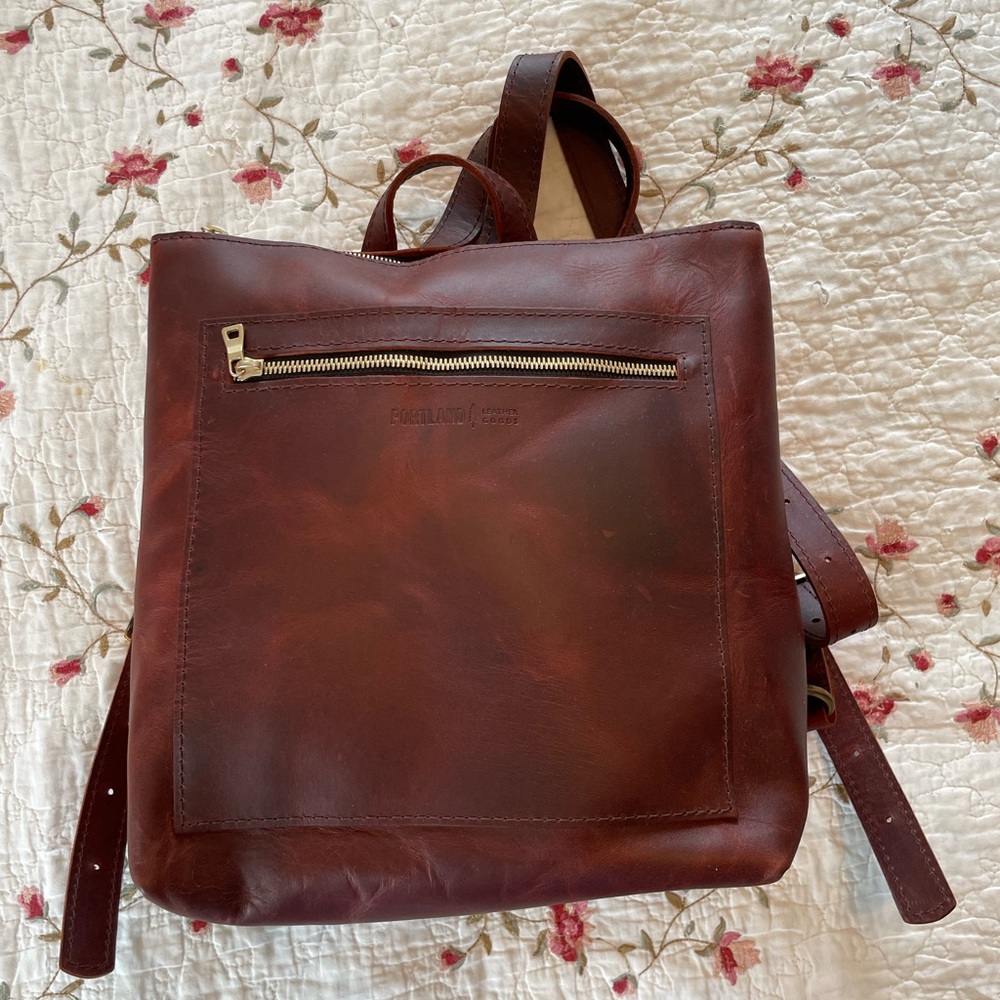 Portland Leather Almost Perfect Tote Backpack